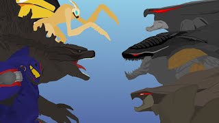 Team GODZILLA vs Team MUTO  |  FULL BATTLE  |  MonsterVerse & Pacific Rim Pivot Animation