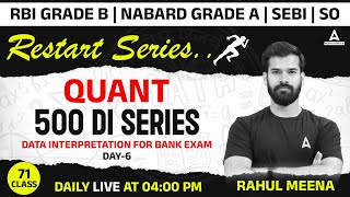 500 DI Questions #6 | Data Interpretation Questions for RBI Grade B, SEBI Grade & NABARD Grade A