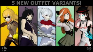 5 New RWBY Outfit Variants! - Super Smash Bros. Ultimate Skin Mod Gameplay