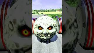 Giant Color Capsule Buses vs Powerful Hydraulic Press Crash in BeamNG.drive #shorts #youtubeshorts