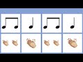 Rhythm practice with quarter notes and eighth notes  80 bpm