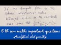 maths important question Analytical solid geometry 6 th sem