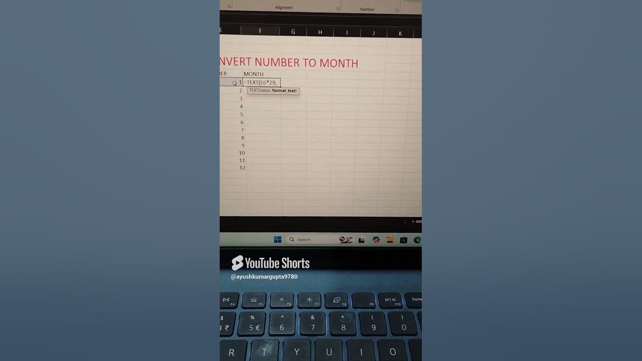 new-excel-hack-convert-number-to-month-in-excel-shortvideo-shorfeed