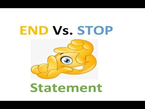 END  VS STOP Statement in gw basic| 10 class computer science lectures in Urdu chapter # 2 GW BASIC