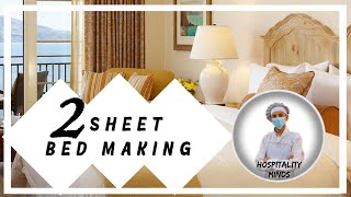 Bed making || 2 Sheet || Housekeeping in hotel industry