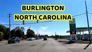 BURLINGTON - NC - 4K - DRIVE TOUR - USA