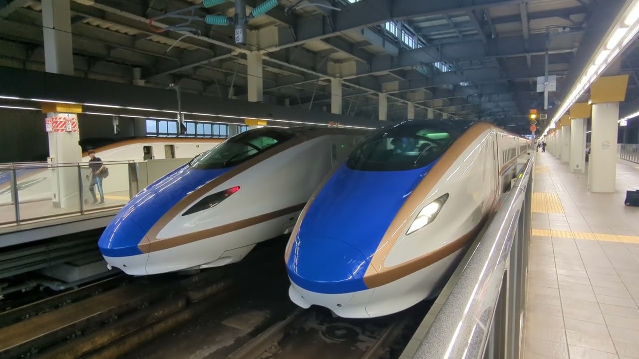 2025年8月27日北陸新幹線金沢(駅)はくたか号W7系W編成運行13番
