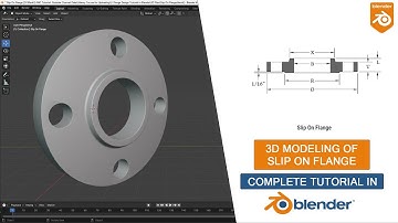 How to make 3D Slip On Flange in Blender 4.0 | Complete Tutorial | Piping Engineering