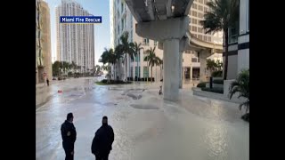WEB EXTRA: Water Main Break In Downtown Miami