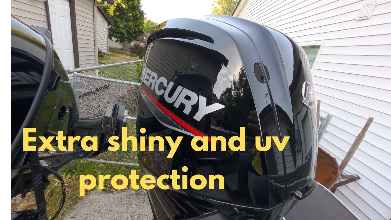 How to make outboard cowling boat engine look brand new again!!