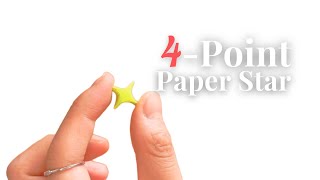 How to Fold a 4-Point Paper Star ✨ | Easy 3D Origami Decor