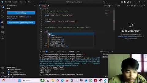 Tugas Video Pemrograman Komputer Python Dasar TUPLE