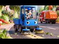 City Cleaning Vehicles Song for Kids | Fire Truck, Street Sweeper & Garbage Truck