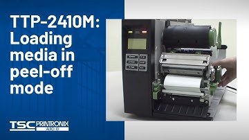 TSC TTP-2410M: Loading media in peel-off mode