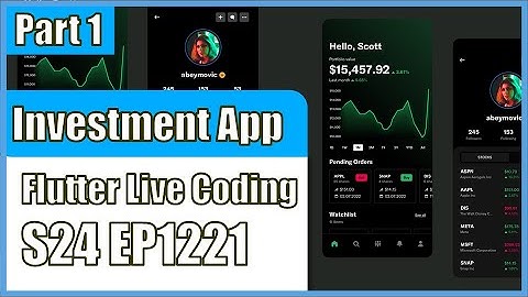 [Flutter] Flutter Live Coding EP1221 (Investment App Part 1)