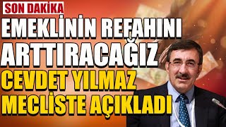 Son Dakika Emeklinin Refahını Arttıracağız Cevdet Yılmaz Mecliste Açıkladı