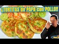 Receta económica, rendidora y saludable, Tortitas de papa con pollo