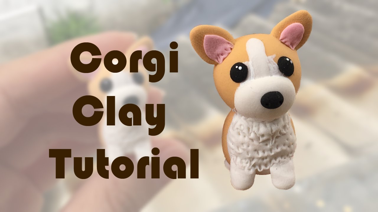 Corgi Dog Clay Tutorial Easy For Begginer Air Dry Clay Youtube