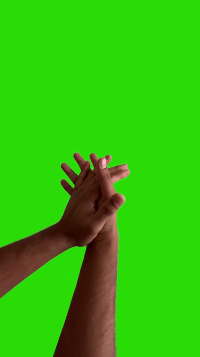 Slow Clapping Hands on Green Screen | Chroma Key Footage