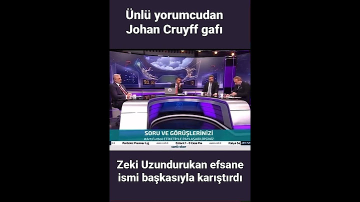Zeki Uzundurukan'dan 'Johan Cruyff' gafı…