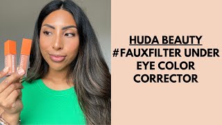 Huda Beauty Faux Filter Color Corrector | Peach +Mango shades  | Swatches | Demo | 1st Impressions