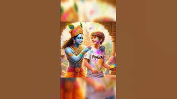 Lord Krishna 🤩 Ke Sath Holi 3d Image kaise Create kare | Microsfot bing | #shorts #trending #short