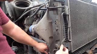 Trucking , How to replace a Turbocharger inner cooler on a 2007 Freightliner, Series 60 Detroit.