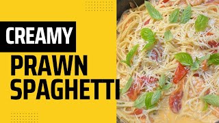 Creamy Prawn Spaghetti - favourite winter warmer for a mid-week meal