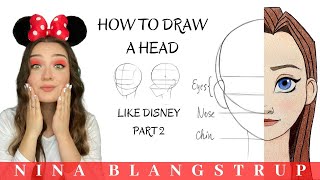 How to Draw a HEAD like Disney  Step by Step Tutorial  Part 2/10