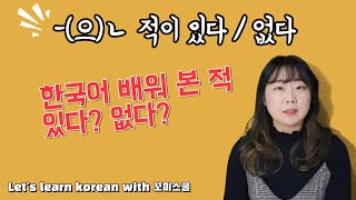 Let's learn about 'V-(으)ㄴ 적이 있다/없다' in korean grammar.  [ENG CHN sub]