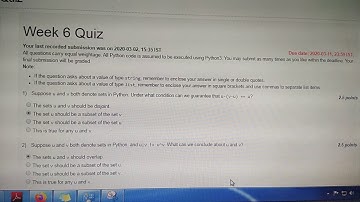 Week 6 quiz solution of PDSA