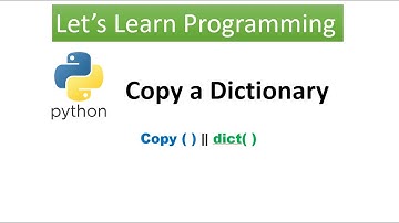Python || Copy values of a dictionary into another dictionary || Copy( ) || dict( )