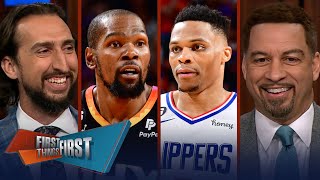 Kevin Durant, Chris Paul \& Suns host Westbrook \& Clippers in pivotal Gm 2 | NBA | FIRST THINGS FIRST