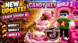 NEW CANDY KEYS UPDATE! 🍭🔥 +1 Speed Keyboard Escape Roblox (World 1, 2 & 3) screenshot 1