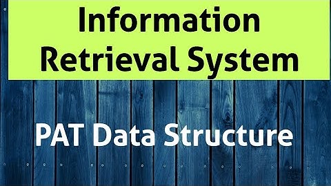 PAT data structure in information retrieval system || IRS in Telugu