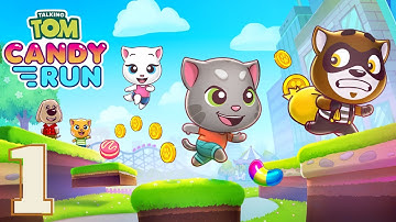 Talking Tom Candy Run Game - Android,ios Gameplay All Levels Part 1