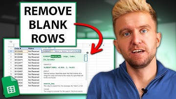 Remove Blank Rows In Google Sheets