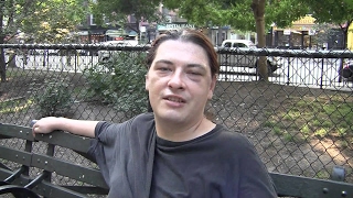 Dee is a certified veterinary technician, yet he sleeps on a park bench in New York Cit