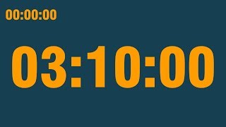 3 hour 10 minute timer (with end alarm, time elapsed and progress bar)