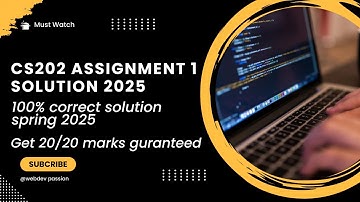 CS202 Assignment 1 Solution Spring 2025 | CS202 Assignment 1 Solution 2025 | CS202 Assignment 1 2025