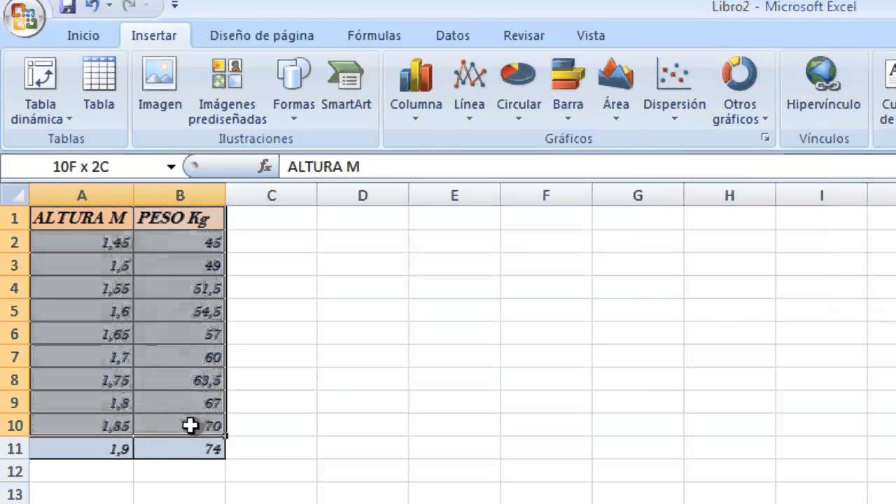 TUTORIAL GRÁFICOS DE DISPERSIÓN EN EXCEL - YouTube