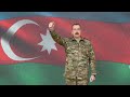 Azərbaycan Prezidenti, Müzəffər Ali Baş Komandan İlham Əliyevin xalqa müraciəti