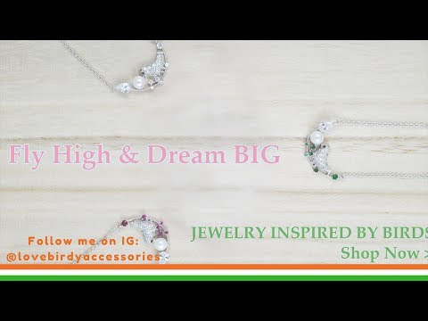 pn307 Silver Tone Multi color 3A Cubic Zirconia Bird on Branch Pendant Necklace