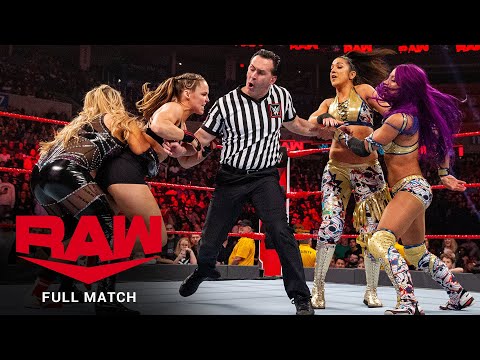 FULL MATCH - Sasha Banks & Bayley vs. Ronda Rousey & Natalya: Raw, Jan. 21, 2019