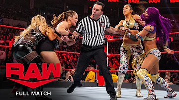 FULL MATCH - Sasha Banks & Bayley vs. Ronda Rousey & Natalya: Raw, Jan. 21, 2019