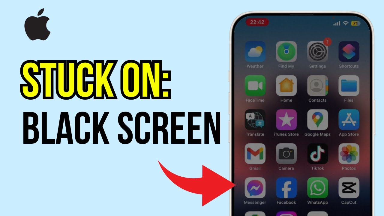 How To Fix iPhone Stuck on Black Screen - YouTube