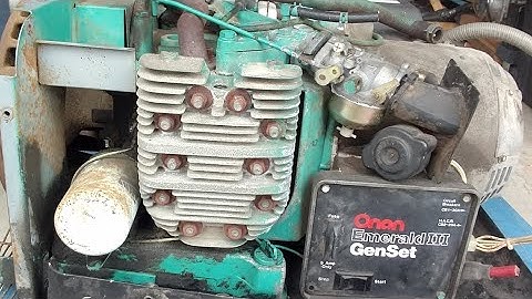 Working On Onan Emerald 3 Generator -- tune-up & first start