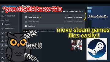 How to transfer steam game files from C to D drive EASILY..!!//Steam update 2025