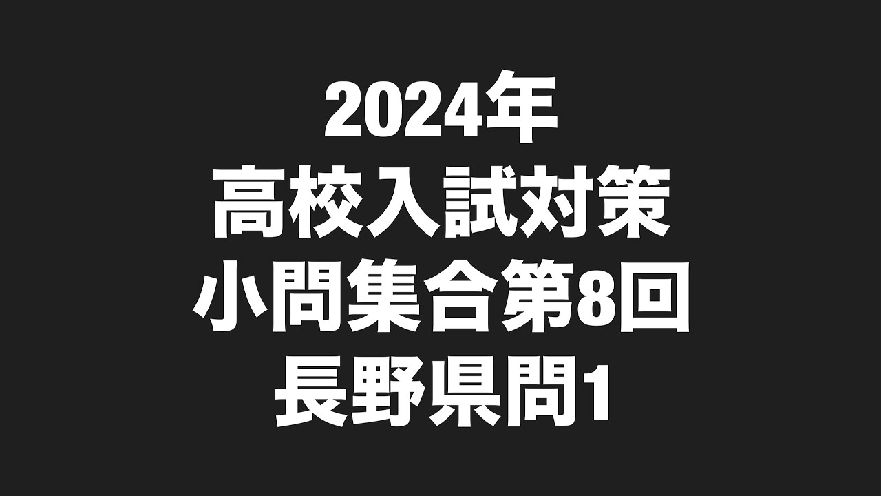 塾講師オリジナル数学解説 全問動画付 沖縄 公立高校入試 2023 過去問