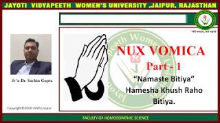 NUX VOMICA Part-1 HOMOEOPATHY
